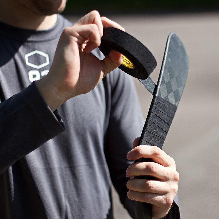 Comp-o-stik Tygtejp Hockey – Vit / Svart, Smal / Bred