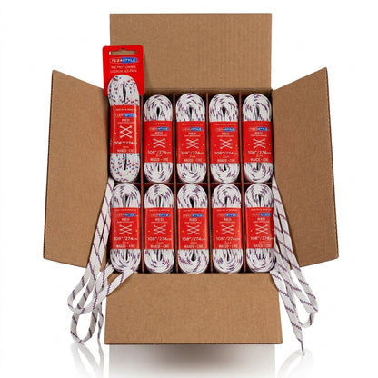 Tex-Style veters, RED Performance slanke gewaxte - doos 36 stuks