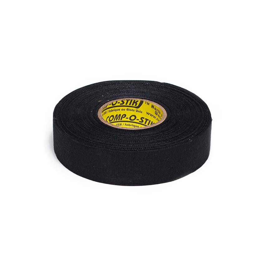 Comp-o-stik Tygtejp Hockey – Vit / Svart, Smal / Bred