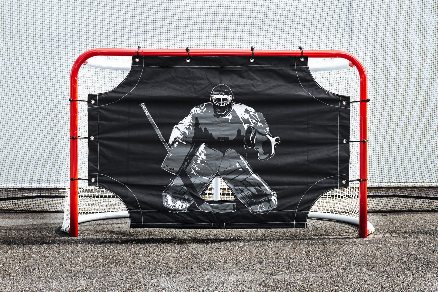 UNITE Skyddsnät Hockey – Komplett backstop med ram, stolpar & nät